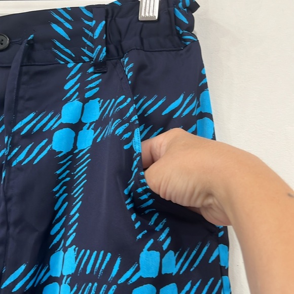 Marni X Uniqlo Drape Relaxed Wide Straight Pants Black Blue S - Picture 5 of 12